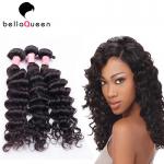 Natural Black Deep Wave Brazilian Virgin Human Hair Extension For Women for sale