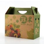 Brown Strong Single Wall Corrugated Box Fruits Packaging With Artwork Printing for sale