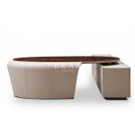 High Gloss Wooden Table Top Leather Home Office Desk W001S28 for sale