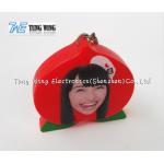 OEM Funny Red Peach Shaped Musical Keyring , Custom Talking Keychain for sale