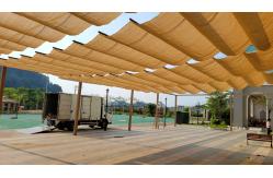 China Outdoor&indoor Motorized Wave Sliding Awning Shade Sail supplier