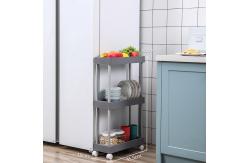 China Crystal 98.5cm Kitchen Storage Racks Plastic Organizer Shelf Four Layer supplier