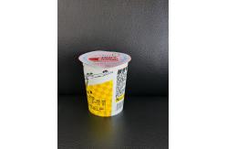 China 150ml plastic yogurt cup with foil lid and plastic lid supplier