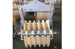 China Large Diameter Stringing Power Block Cable Pulley Block With Grounding Roller supplier