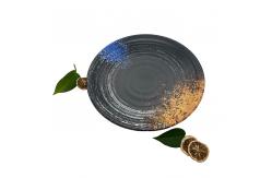 China Smooth Home Melamine Dinner Plates 11'' Round Shape With Strip Galaxy supplier