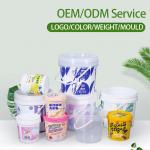 Customized Logo PP Transparent Packaging Bucket for Ice Cream Container 100% Material