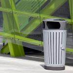 Outdoor Trash Can Garbage Recycle Bin Metal Trash Recycling Trash Can
