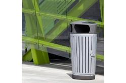 China Outdoor Trash Can Garbage Recycle Bin Metal Trash Recycling Trash Can supplier