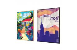 China Customized Size Glass Panel Advertising Poster Frame LED A4 Light Box supplier