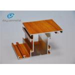 Alloy 6063 Wood Grain Aluminum Profiles Sections High Tensile Strength for sale