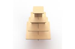 China 4 Square Shelves Retail Display Stands KD Structure MDF Table Display supplier