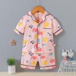 Pure Cotton Cardigan Pajama Set Summer Girls Home Clothes Set Full Flower for sale