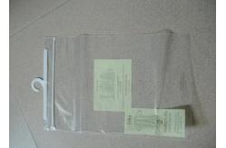 China PVC PE Apparel T-Shirt Plastic Pouches Packaging With Hook And Sliding Zipper supplier