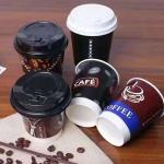 Hollow 12oz 8oz Double Walled Paper Coffee Cups Heat protection for sale