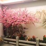 Pink Flower Bonsai Artificial Peach Blossom Tree Home Wedding Decoration for sale