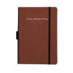 Pocket 88 Pages Weekly Monthly Planner , Custom Calendar Planner Brown Color for sale