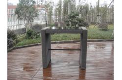 China Resin Wicker Bar Set With Cushion , Black Bar Table With Glass supplier