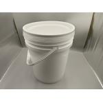China Series 8  Plastic Round Buckets white,tangerine 20L for sale