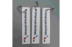 China American Airlines Custom Embroidered Key Fob Corrosion Resistance High Accuracy supplier