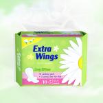 Green Feminine Sanitary Pads Menstrual Towels Organic Cotton Soft Extra Wings for sale