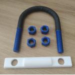 M6, M8, M10, M12, M14,M16 PTFE coating U-bolt With Polyshrink ,4 Nuts and half round i-rod for sale