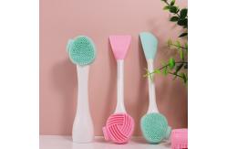 China Skin Friendly Silicone Face Scrub Brush With PP Handle supplier