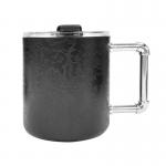 Black Painting Stainless Steel Coffee Mug Thermos Tumbler With Handle for sale