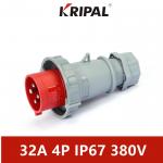 380V 16A 4 Pole Split Industrial Plugs With IP67 Protection Grade for sale