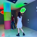 Interactive Hide Push Light Activate Game LED Green Red Team Work Game Room Evil Eye for sale