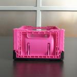 Camping Plastic 120mm Foldable Vegetable Crates With Handle