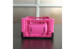China Camping Plastic 120mm Foldable Vegetable Crates With Handle supplier