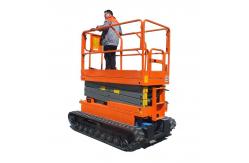 China 200kg 4m-6m Crawler Scissor Lift Hydraulic Self Propelled Lifting Platform supplier