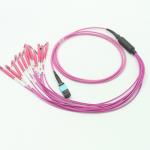 OM4 MPO LC Optical Fiber Cable 12 Core  2m Mpo Multimode Fiber for sale