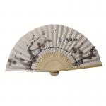 Custom Printed Large Folding Clack Hand Fan Sublimation UV Reactive Bamboo Handheld For Festival Raves for sale