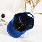 Autumn Winter Polar Fleece Baseball Cap With Debossed Logo Leather Patch