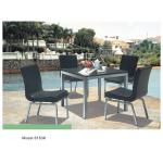 5-piece resin wicker rattan outdoor patio dining set for 4 people-8183 for sale