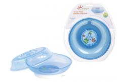China BPA FREE With Cover And Suction Pad Plastic Baby Plate supplier