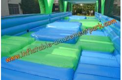 China Anti-UV Inflatables Obstacle Course  , Inflatable Obstacle Jumper 18m supplier