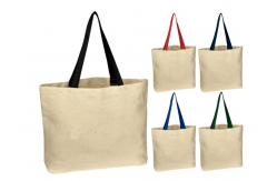 China Personalized Cotton Canvas Tote Bag , Plain Canvas Bags With Handle supplier