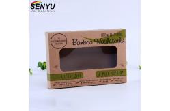 China Kraft paper handmade soap packaging box with pvc window supplier
