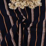 32S Cotton T Shirt Fabric Tightly Woven 180g Yarn Dyed Stripe Material for sale