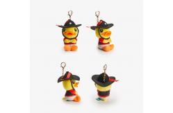 China Cartoon Cotton Plush Toys , Duck Plush Doll Keyring pvc polyester Material supplier