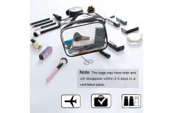 China Waterproof Zippered 6 Pack Clear PVC Toiletry Bag With Handle supplier