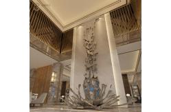 China Mirror Finish Waterfall Wall Sculpture Hotel Decoration Abstrct supplier