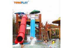 China 43sqm -78sqm Water Splash Park Equipment Fiberglass Playground Slide supplier