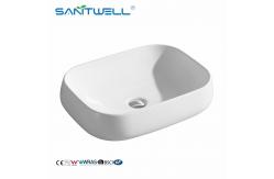 China White Ceramic AB8439 Vessel Sink  Above Counter Basin Ultra Thin Edge Bathroom Art Basin supplier
