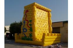 China Rock Climbing Wall Inflatable Amusement Park With 0.55mm Pvc Tarpaulin supplier