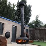 Diameter 100cm Hanging Wood Burning Stove Suspended Fire Place Carbon Steel for sale