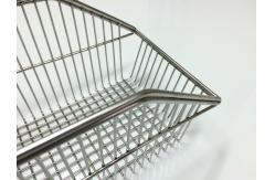 China Stainless Steel Chrome Plate Stackable Wall Wire Baskets Storage , Small Wire Containers supplier