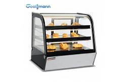 China Curved Front Counter Top Cake Display Fridge , Tempered Glass Dessert Display Cooler supplier